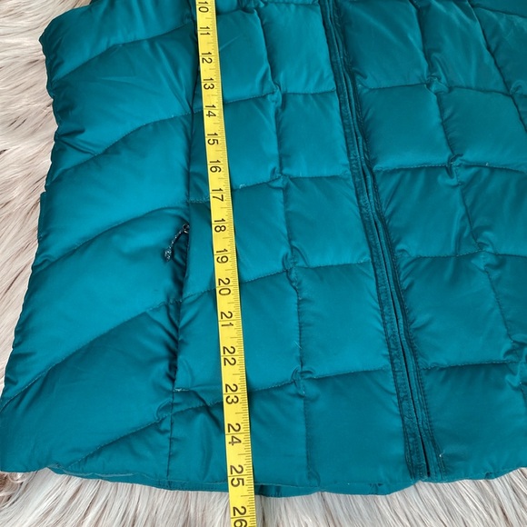 Eddie Bauer Down Puffer Vest EB650 Fill Storm Repel Blue Green Womens Medium - Picture 6 of 9